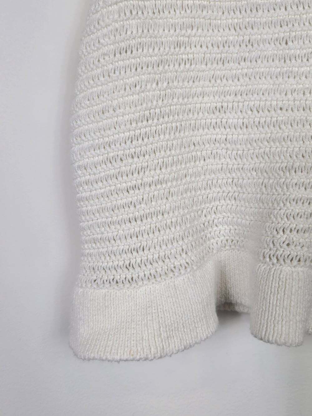 Zara Girls White Knit Peplum Cami Top Size 2-3 Years Boho Summer Cotton Blend - Picture 4 of 6